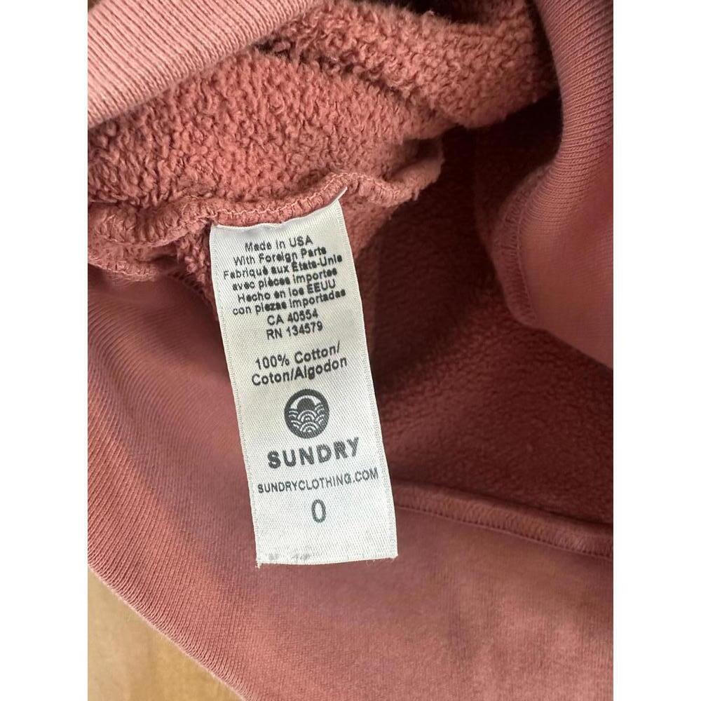 Sundry for Evereve Mauve “Love” Crew Neck Pullover w/ Side Zipper size XS/S (0)​ - Picture 8 of 11